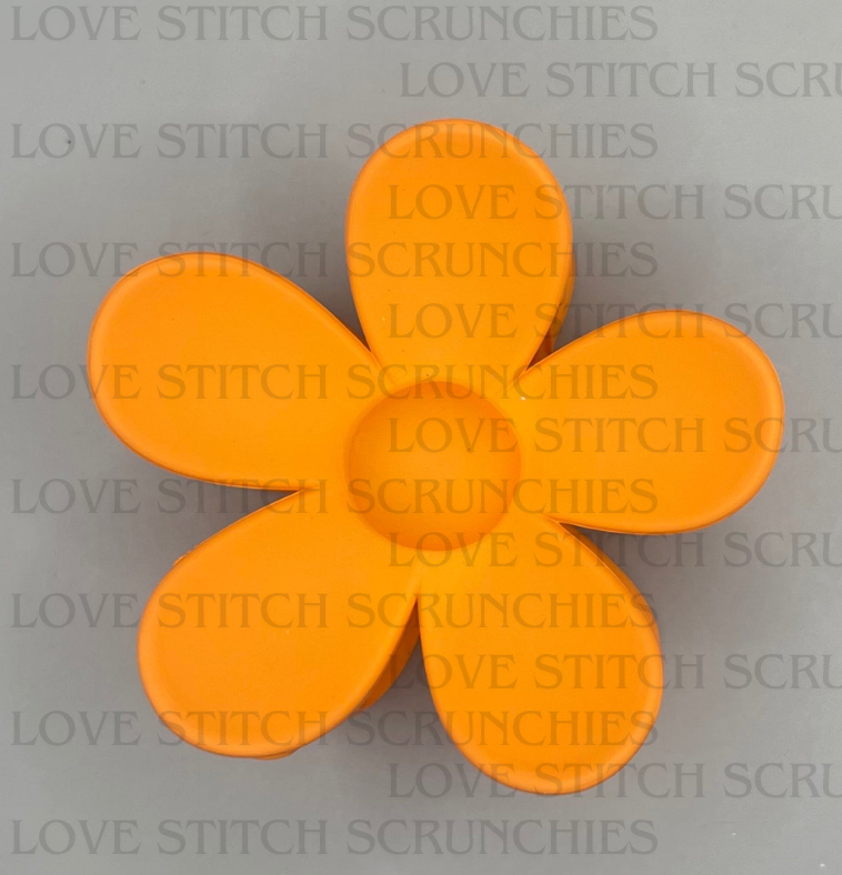 Orange flower clip